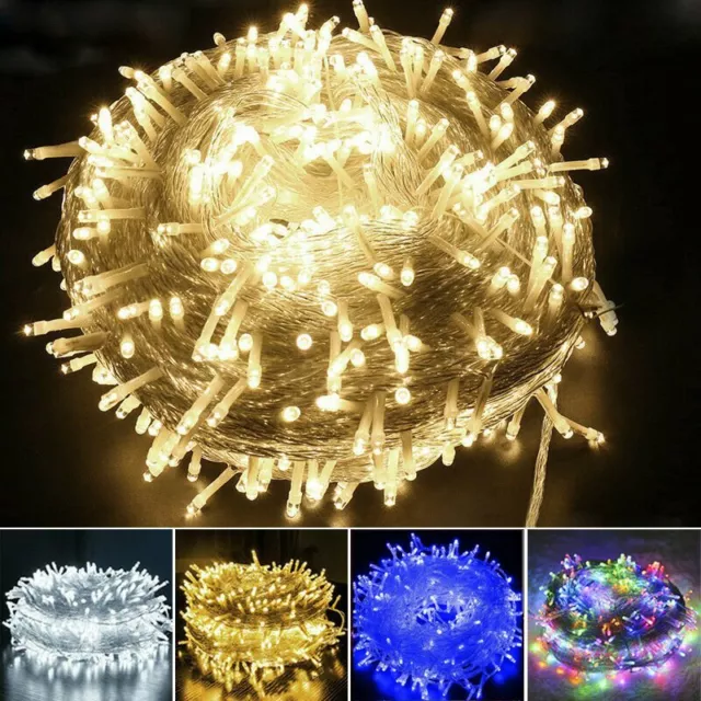 20-500 LED String Fairy Lights Wedding Xmas Party Garden Battery/Solor/UK Plug