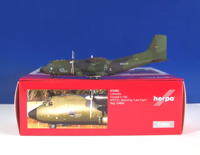 Herpa WINGS 572293 - Luftwaffe Transall C-160  Manching “Last Flight” - 1:200