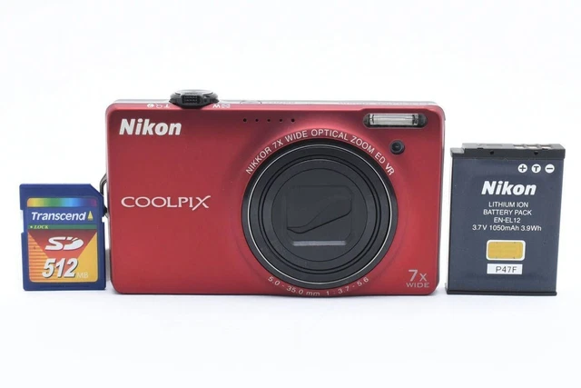 【完動品】Nikon COOLPIX S6000 レッド 元箱付き！ ニコン Nikon クールピクス COOLPIX S6000 レッド デジタル