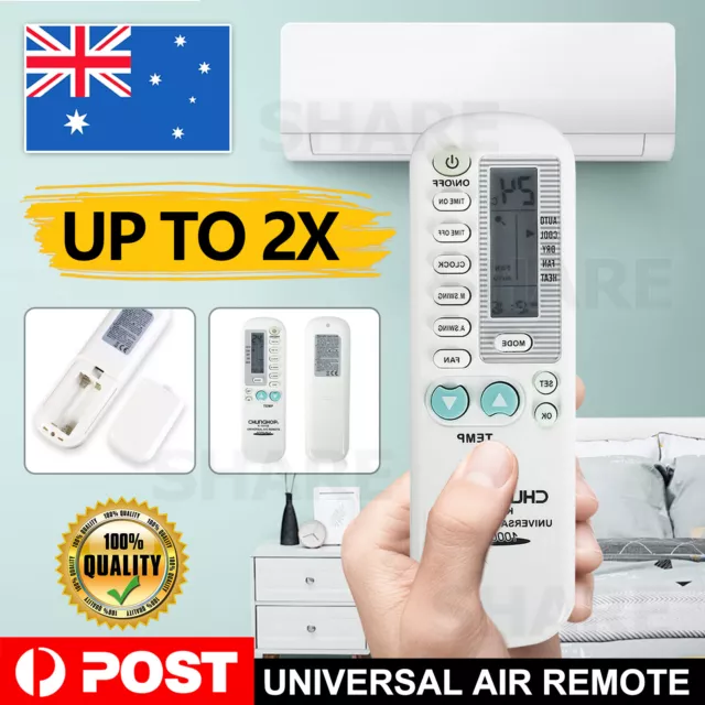 1/2x Universal Aircon Remote Replacement AC Air Conditioner Control 1 in 1000
