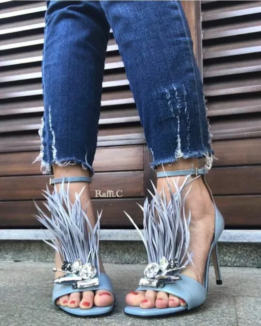 Zara cheap feather sandals