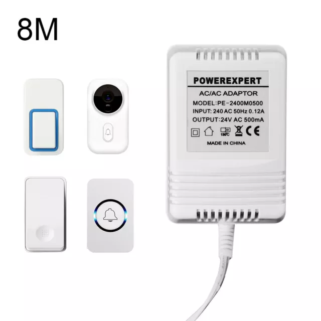Video Ring Doorbell Transformer 8M Power Supply Charging Adapter Charger