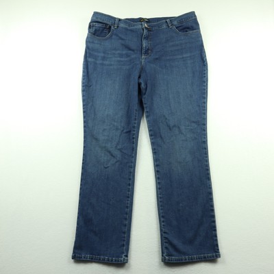 Lee Classic Fit Women's Size 18S w36 Blue Denim High Rise Straight Leg Jeans
