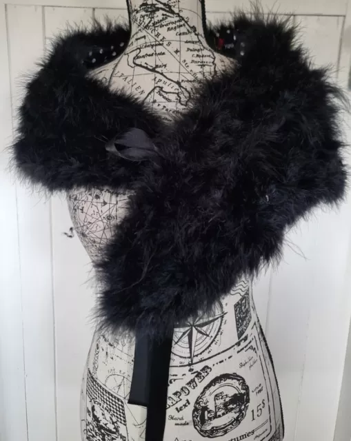 Yumi womens ostrich feather shrug
