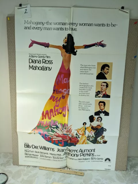 Movie Poster Mahogany 1975       Folded 27x41