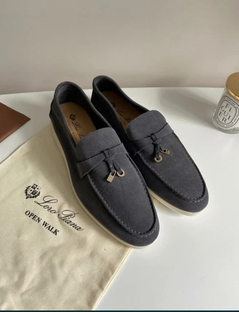 LORO PIANA SUMMER Walk Men s Grey Suede Loafers EU 43 UK 8 NEW WITHOUT BOX 220.00 PicClick UK