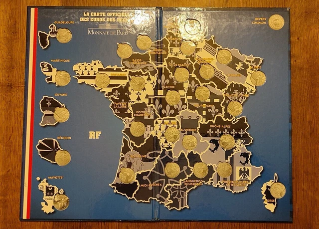 COFFRET CLASSEUR ALBUM, Collector Monnaie de Paris euros des régions