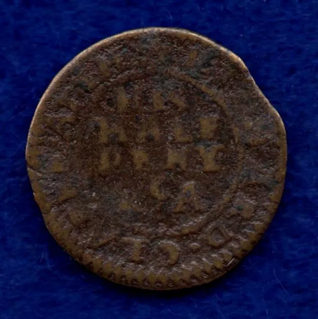 Derbyshire, Chesterfield, 17th Century Halfpenny Token (Ref. c4132)