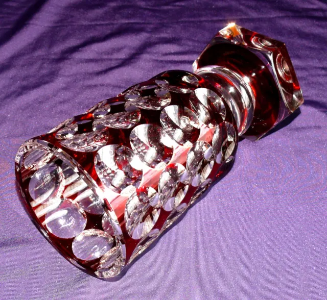 Freundschaftsbecher Rubinglas, mundgeblasen handgeschliffen Höhe 160mm d=75mm 3
