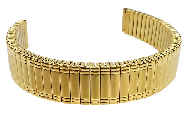 Bracelet De Montre élastique Minott En Acier Inoxydable PVD Or Jaune - Réf. Eich-005 - Unisexe