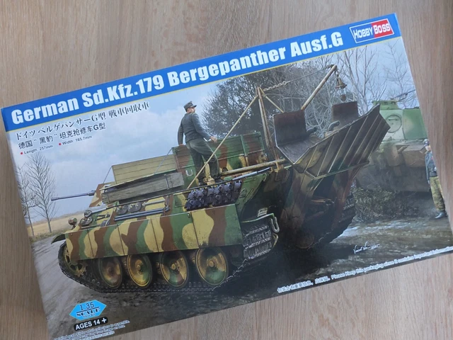 Hobbyboss – Kit Maquette Allemand Sd.Kfz 179 Bergepanther Ausf.G (Tardif) – Échelle 1/35 – 14 Ans+