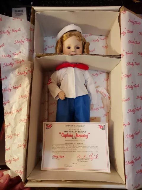 Danbury Mint Shirley Temple Dolls Of The Silver Screen "Captain January"