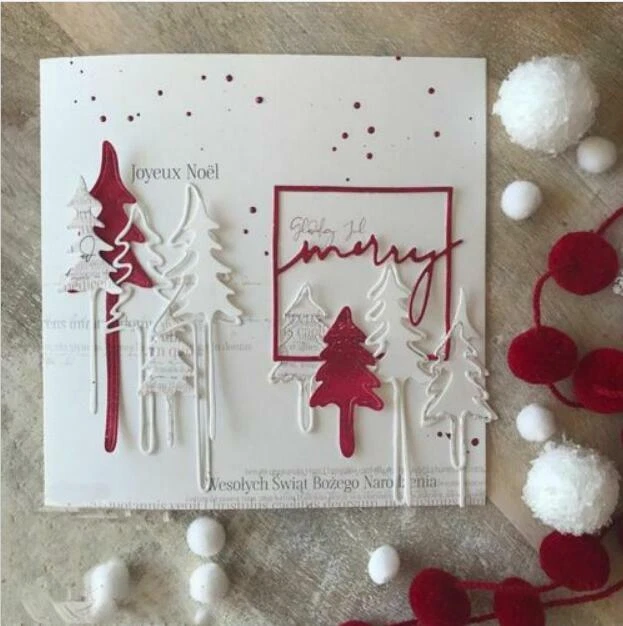 Christmas Tree Metal Cutting Dies Stencil DIY Album Paper Embossing Craft Decor