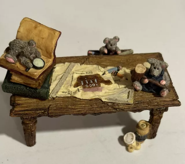 Vtg Boyds Bears Noah's Pageant Noah's Genius at Work Table Arc Building#2429