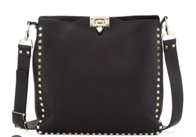 Valentino Rockstud Messenger Bag Leather