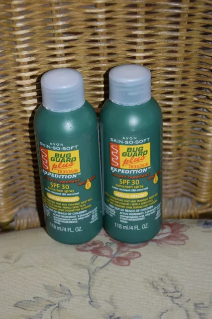 Lot Of 2! AVON Skin So Soft BUG GUARD PLUS EXPEDITION INSECT REPELLENT 4 oz