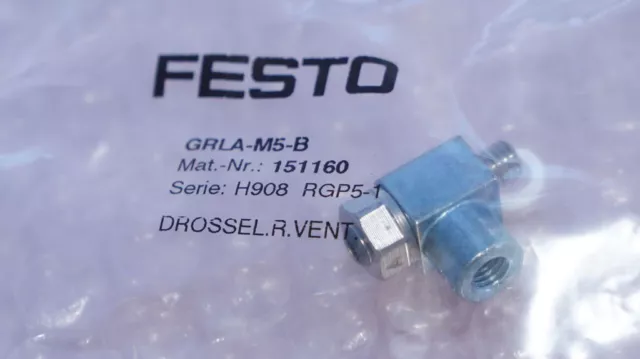 FESTO 151160  Drossel-Rückschlagventil GRLA-M5-B   OVP,  NEU