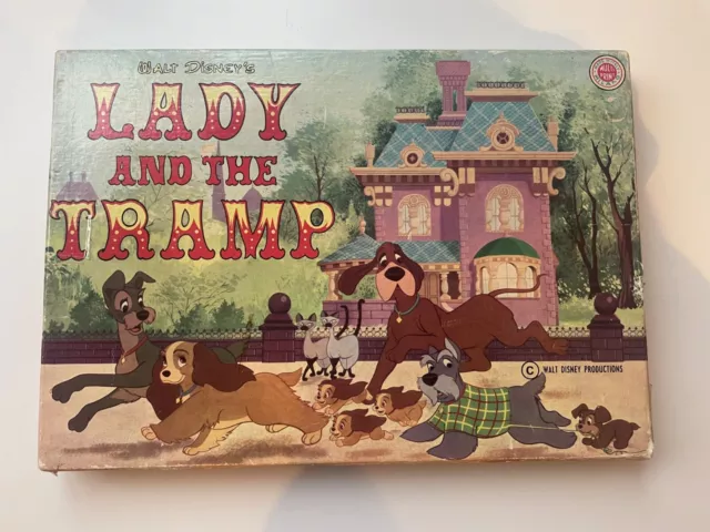 Vintage 1950s Lady and the Tramp Walt Disney Stamper Set Multi Print Italy