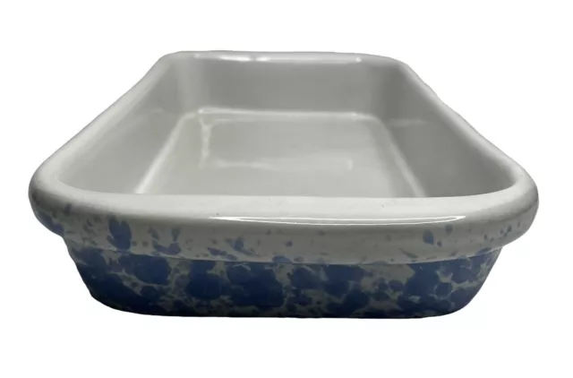 Bennington Potters Pottery Blue Oval Baker (16.3/8" x 8") Morning Glory