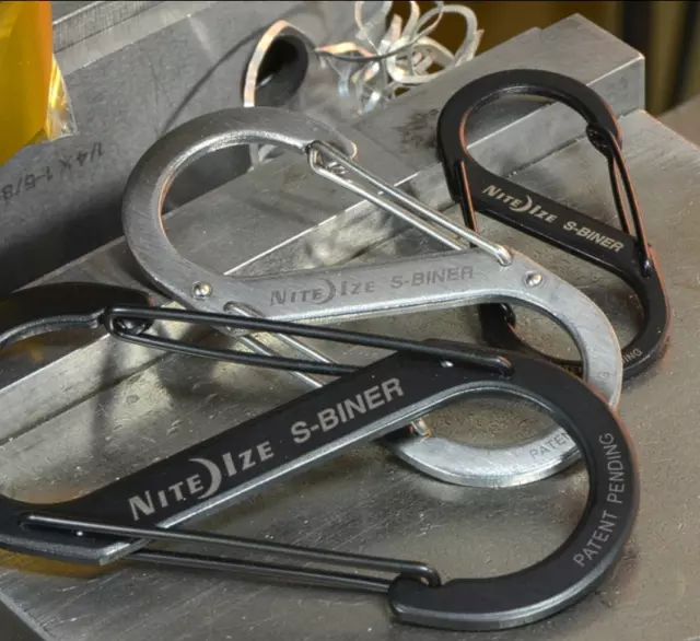 NiteIze S-Biner Dual Carabiner Stainless Steel #1 2 Pack SB1-2PK