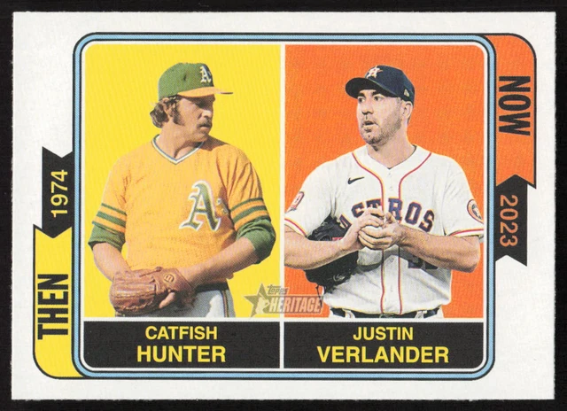 2023 Heritage Then And Now Justin Verlander Catfish Hunter #TAN-14