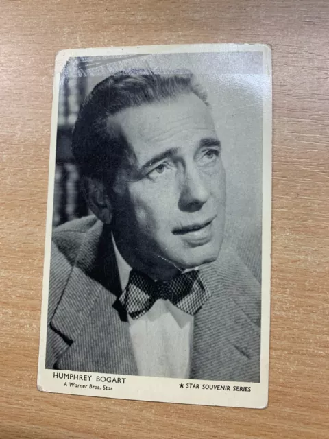 Vintage Humphrey Bogart Actor Photo "Star Souvenir Series" #2 Postcard (Ll)