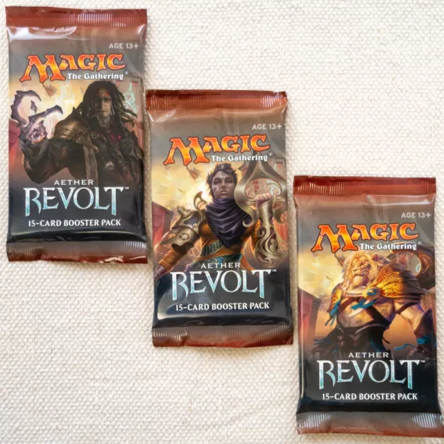 Magic The Gathering: 3 refuerzos sellados de caja - 1 de cada portada de arte - inglés