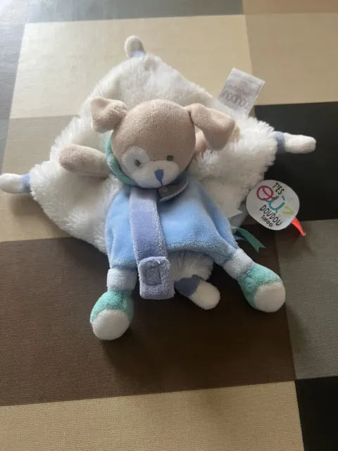 Doudou Et Compagnie Teddy Bear / Dog Baby Comforter Soft Toy Blankie Blanket