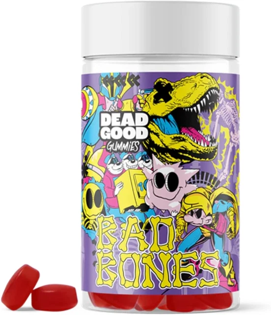 DEAD GOOD GUMMIES, Bad Bones Collagen Gummies, Vitamin a & C, 60