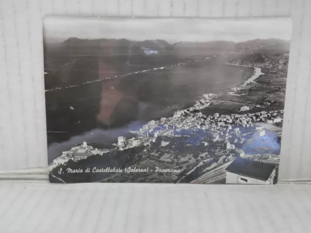 Vecchia cartolina foto d epoca di S MARIA DI CASTELLABATE SALERNO PANORAMA MARE