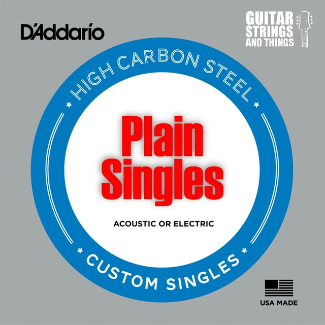 D'Addario .012 Plain Steel Electric Guitar Strings – 10-Pack Singles PL012