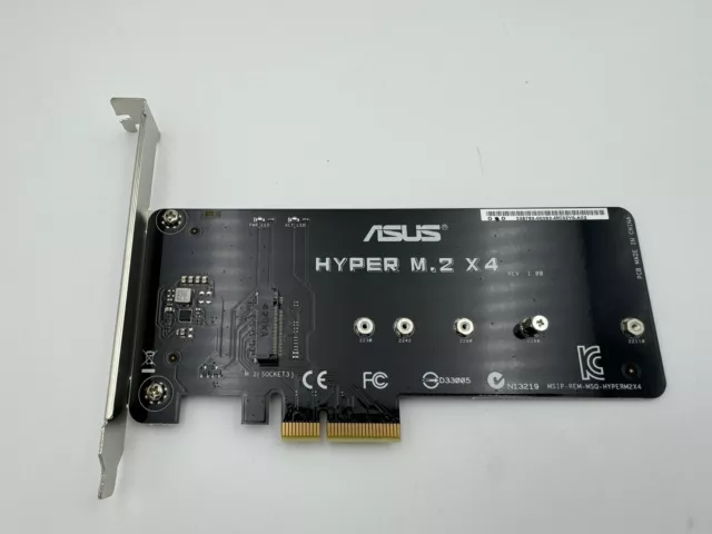 ASUS Hyper M.2 X16 PCIe X4 Expansion Card Supports 1 NVMe