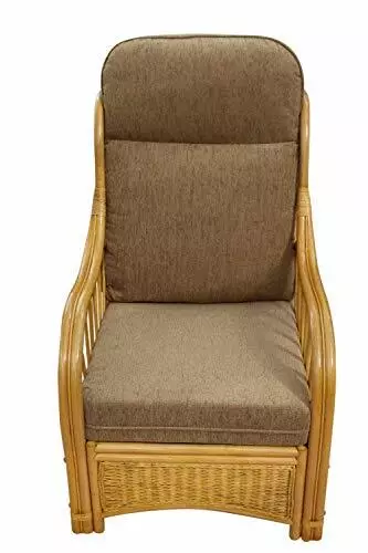 Sorrento Cane Conservatory Furniture -Single Chair - Coffee Colour