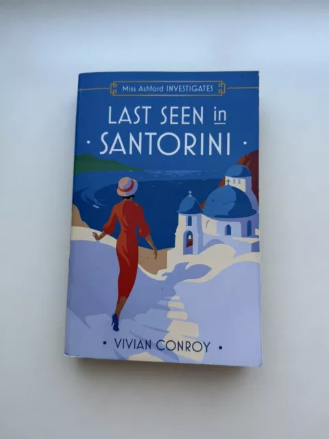 Last Seen in Santorini by Vivian Conroy Paperback Book (RRP $29.99)