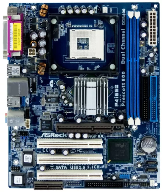 SCHEDA MADRE ASROCK P4I65G PGA478 2x DDR AGP PCI AMR mATX 2