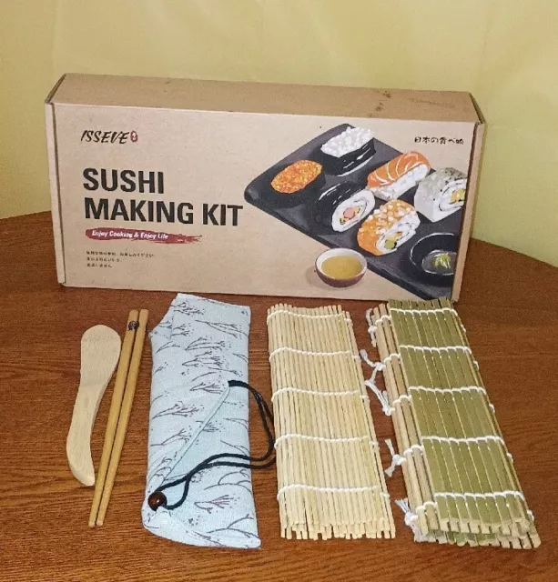 https://www.picclickimg.com/vBMAAOSwsbpkkIxk/ISSEVE-Sushi-Making-Kit-Bamboo-Sushi-Roller-with.webp