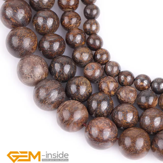 Bronzite Natural Round Gemstone Loose Beads For Jewellery Making 15" 6mm 8mm10mm