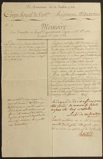 Général Guillotiné Jean-Pierre DUTEIL de BEAUMONT autographe / REVOLUTION