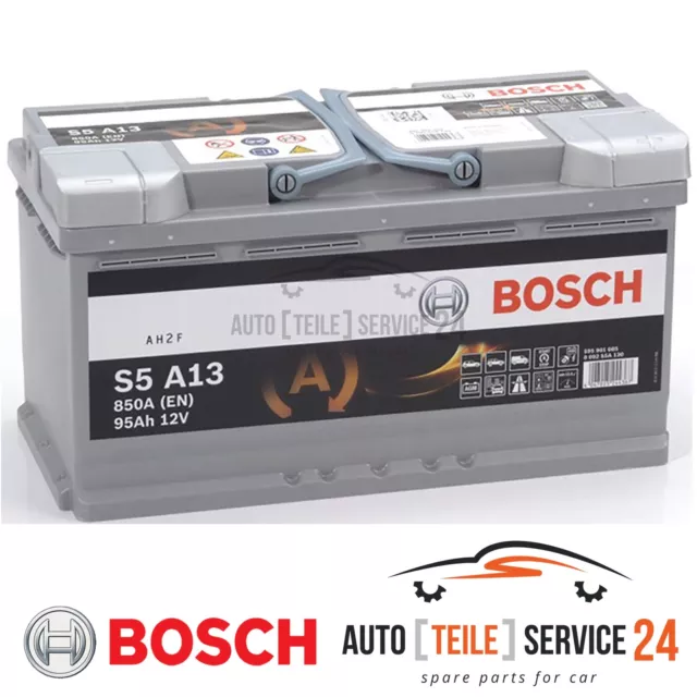 Starterbatterie Bosch 0092S5A130 S5a Agm für Alfa Romeo Audi Bmw Daf Fiat Ford
