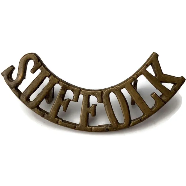 Original Suffolk Regiment Shoulder Title Badge