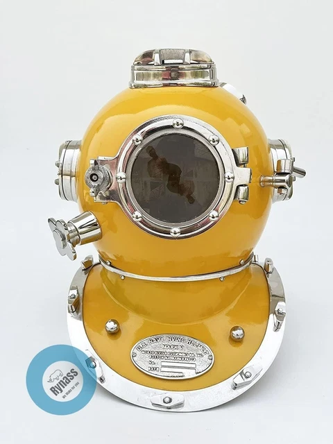 RARE ANTIQUE DIVING Divers Helmet Mark V Vintage Navy Us Sea Deep Scuba ...