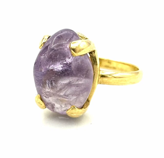 Bague En Or 18 Carats Avec Améthystes - Taille 54, Style éternité - Occasion