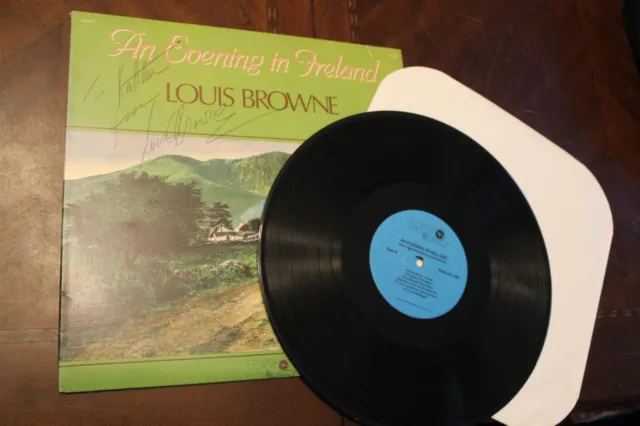 Louis Browne ~ An Evening in Ireland LP ~ Inscribed and Signed