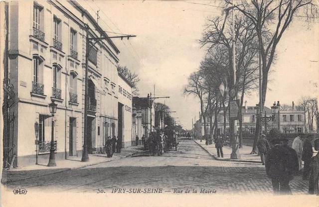 Cpa 94 Ivry Sur Seine Rue De La Mairie