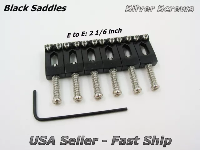 Black Bridge Saddles For Stratocaster Telecaster Squier Strat Tele Style Guitars