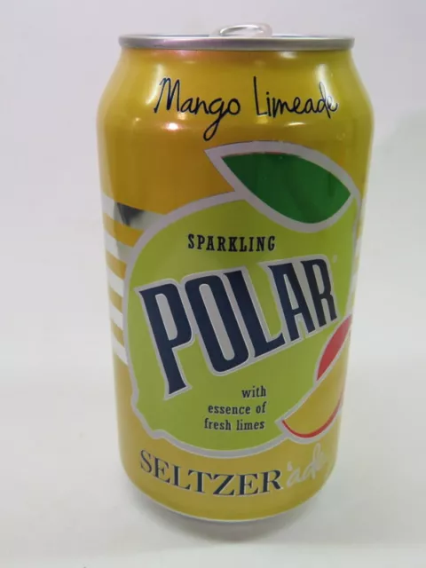 Craft BEER Empty Can POLAR Beverages Mango Limeade Seltzer Water ~ Worcester, MA