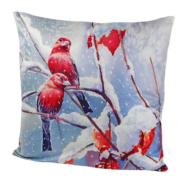 Federa cuscino 40x40 cm uccellini in inverno