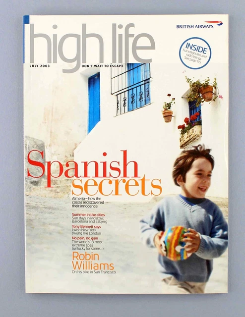 BRITISH AIRWAYS HIGHLIFE Inflight Magazine July 2003 Tony Bennett Robin ...