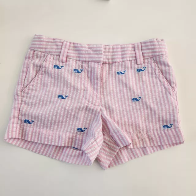 Girls Vineyard Vines seersucker whale shorts size 5