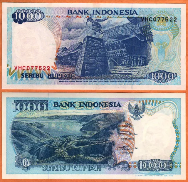 INDONESIA 1992/1995 UNC 1000 Rupiah Banknote Paper Money Bill P- 129d